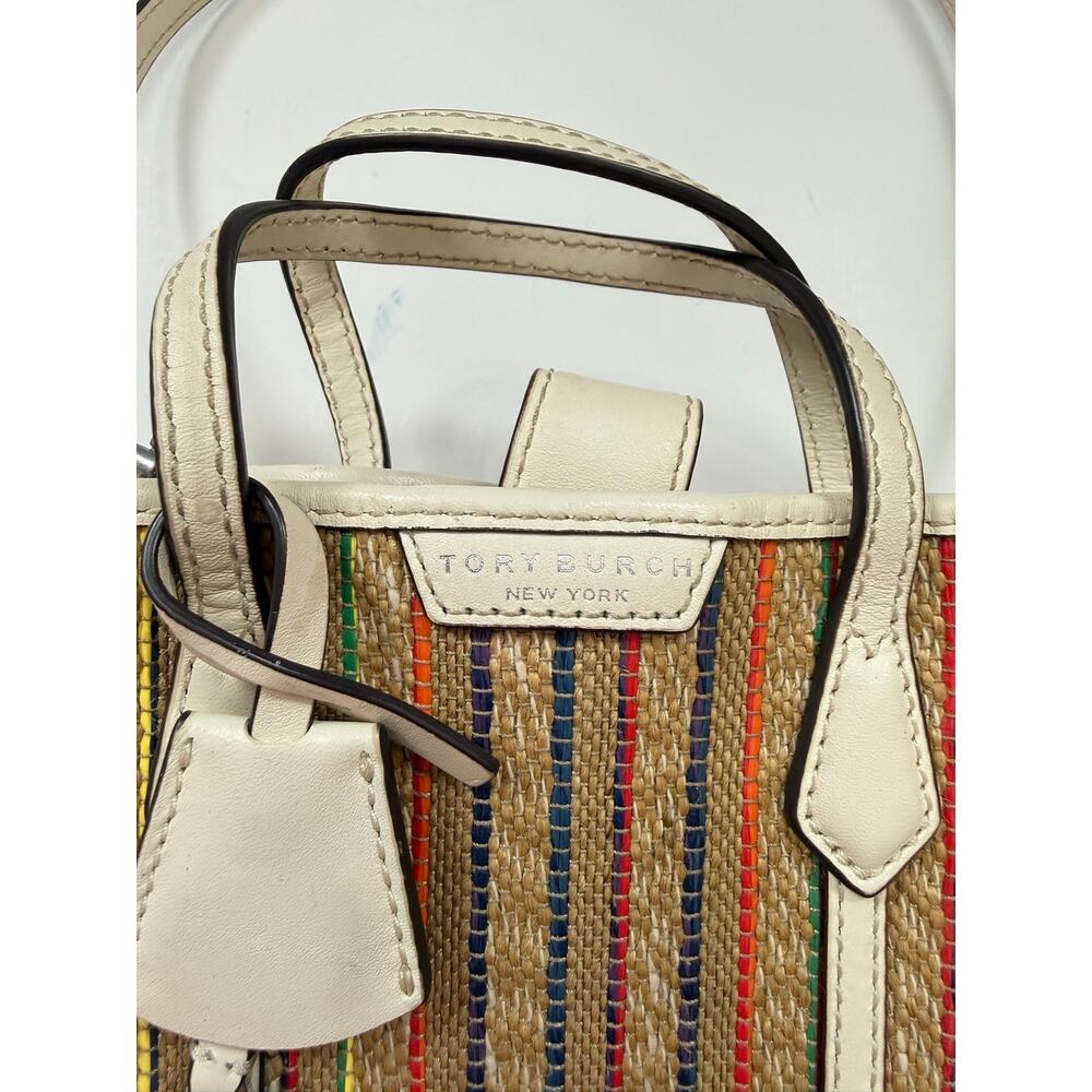 Tory Burch Mini Perry Striped Tote - Picture 6 of 11